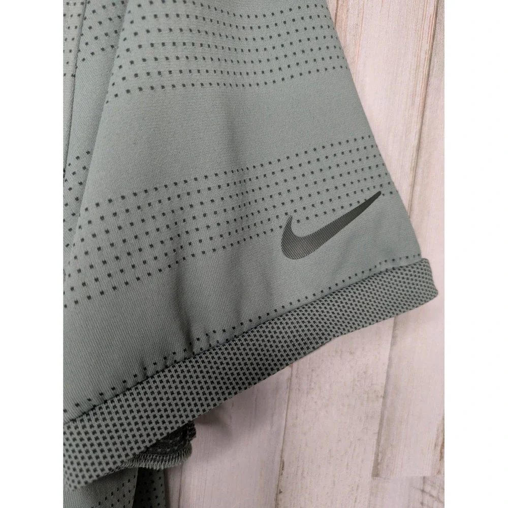 Nike Golf Shirt‎ Mens 2XL Green Zonal Cooling Polo Striped Vented Performance